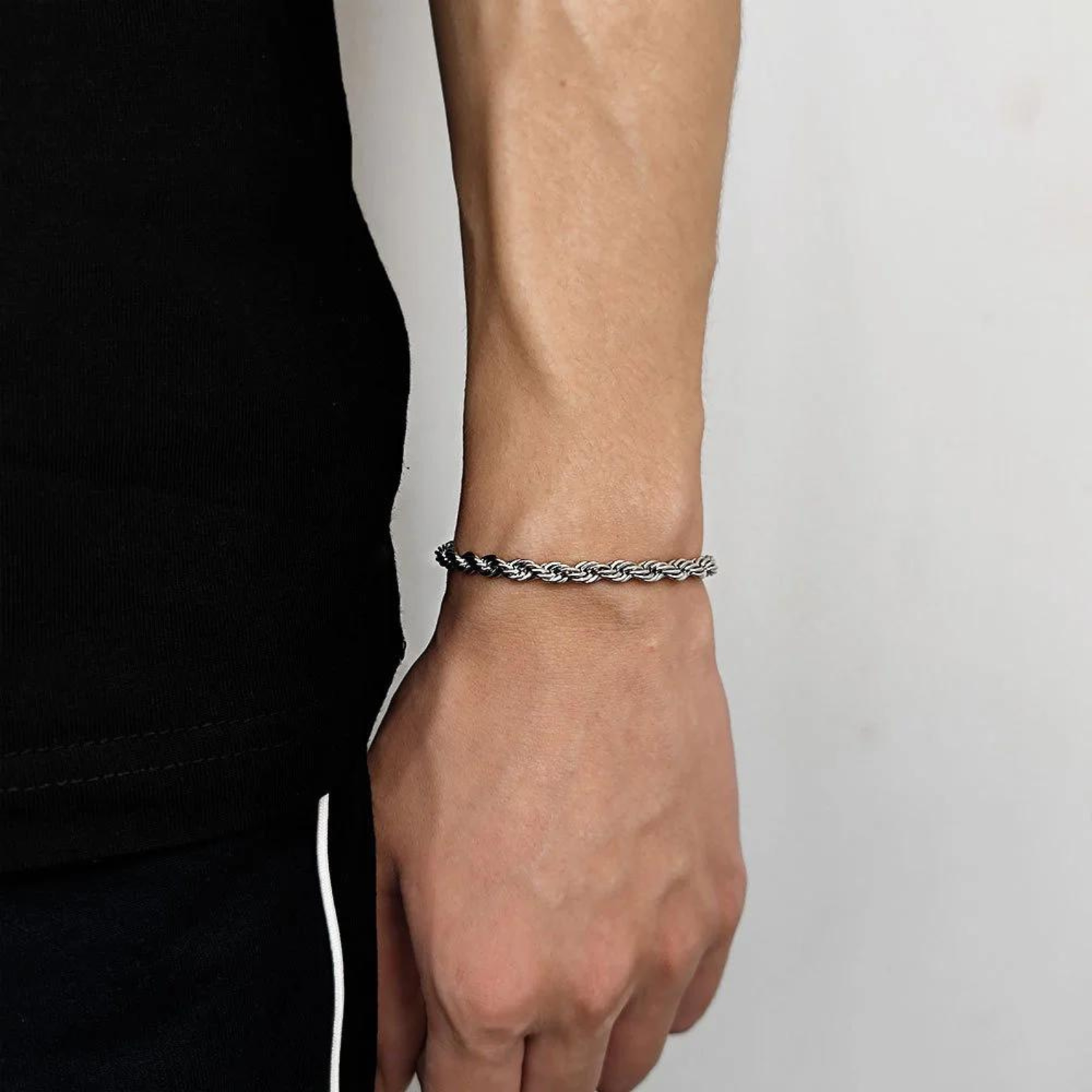 Twist Chain Stainless Steel Men Bracelet