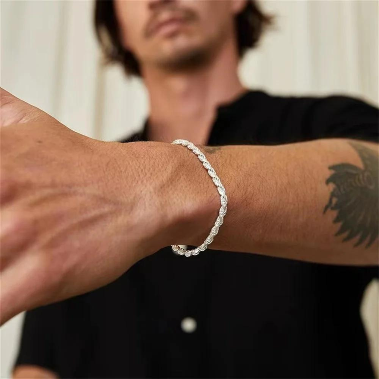 Twist Chain Stainless Steel Men Bracelet