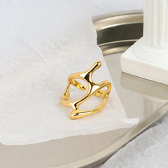 Vintage Elegant Irregular Adjustable Ring