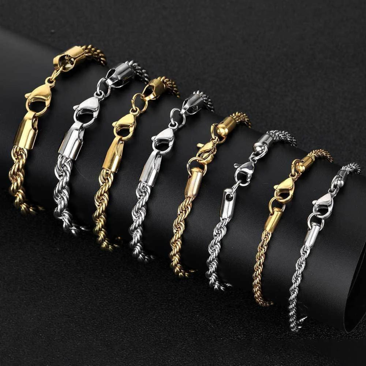 Twist Chain Stainless Steel Men Bracelet