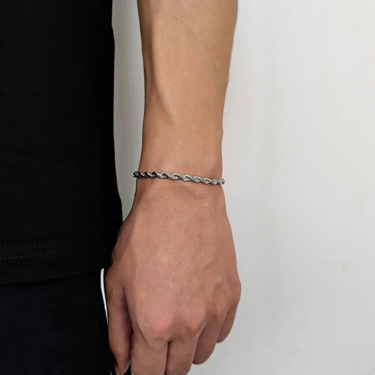 Twist Chain Stainless Steel Men Bracelet