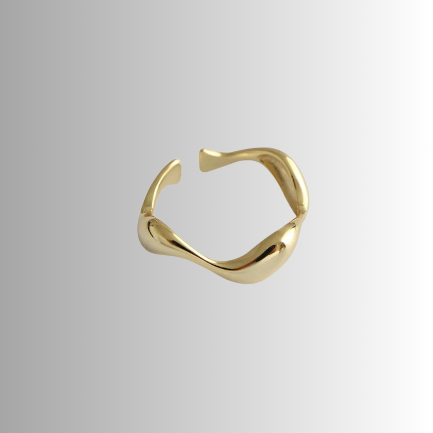 Irregular Wave Smooth Engagement Adjustable Ring