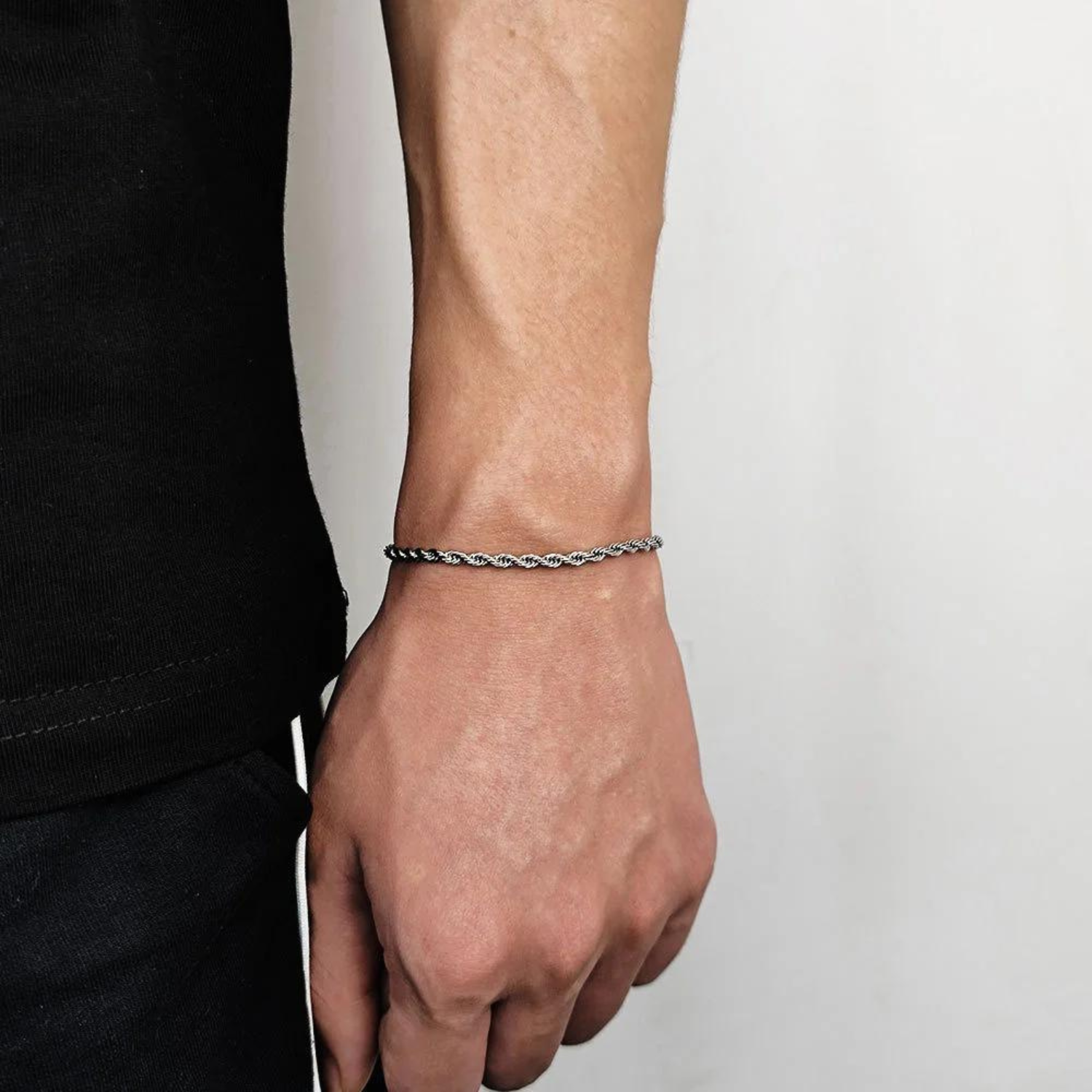 Twist Chain Stainless Steel Men Bracelet